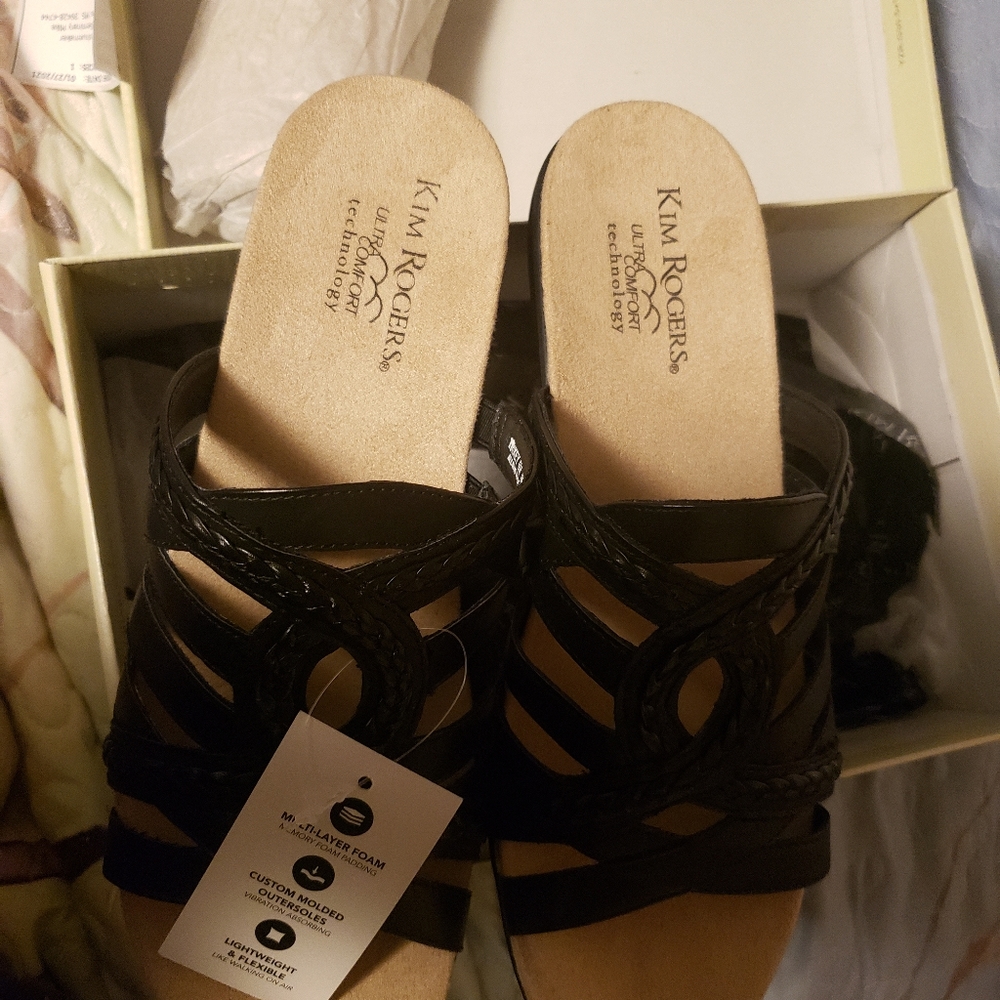 Kim rogers black trixey sandals